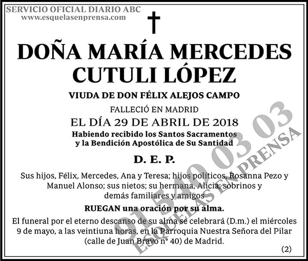 María Mercedes Cutuli López
